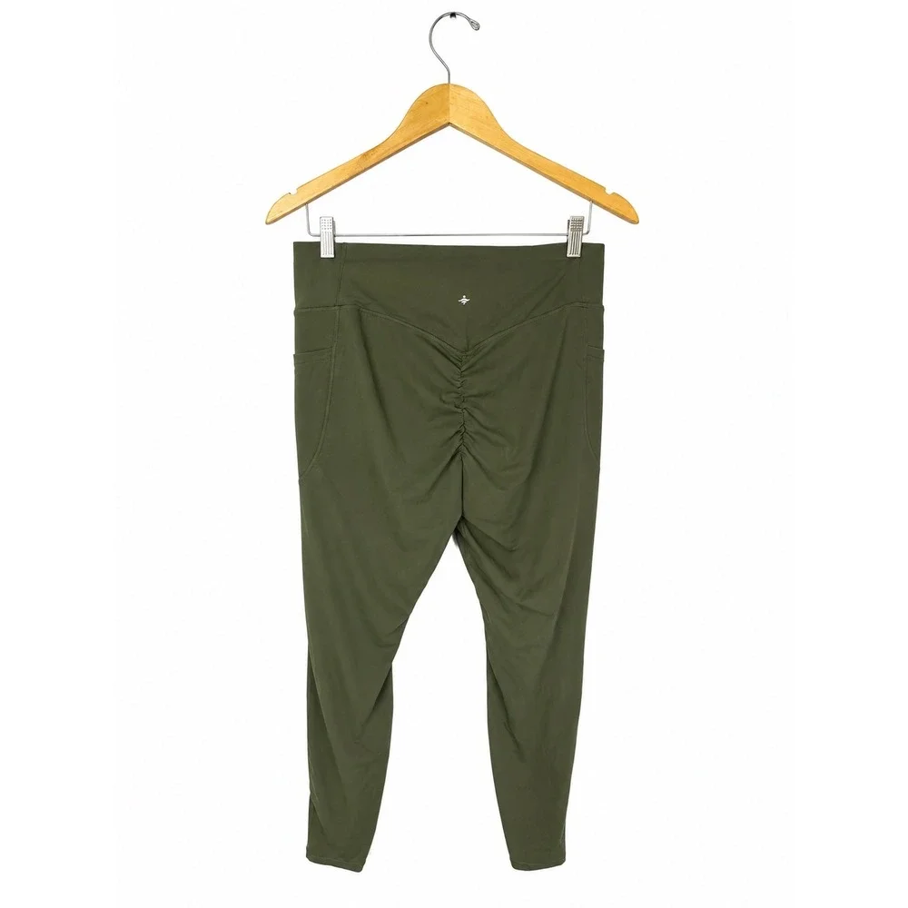 Halara UltraSculpt Butt Lifting Leggings XL Olive Green High Rise Pockets 29" - Picture 3 of 4